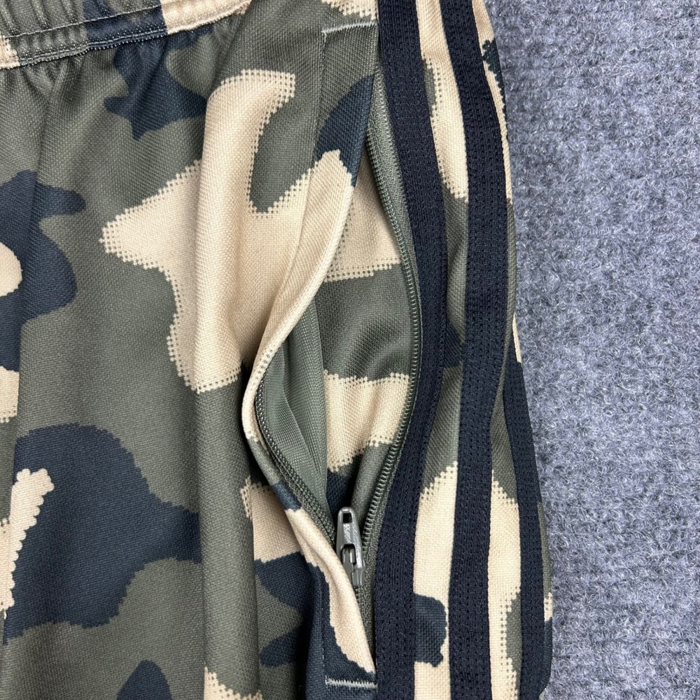 Adidas Track Pants Mens XL Green Camo Aeroready Joggers Ankle Zip 3-Stripe - Picture 3 of 13